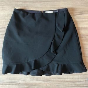 Alice and Olivia black ruffle mini skirt! Size 8!